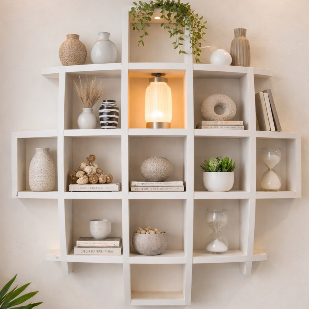 رف جداري عصري بتصميم مميز