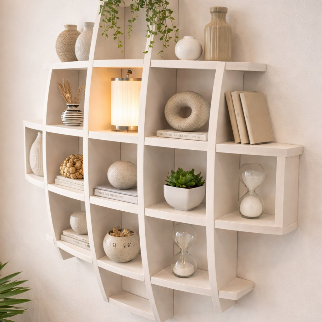 رف جداري عصري بتصميم مميز